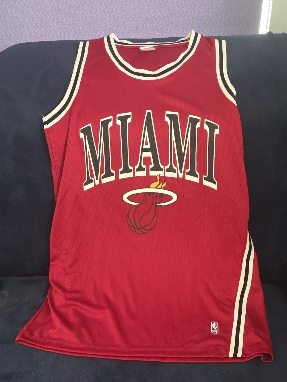 GAP Red Miami HEAT Basketball Jersey Dress With POCKETS with White & Black Trim